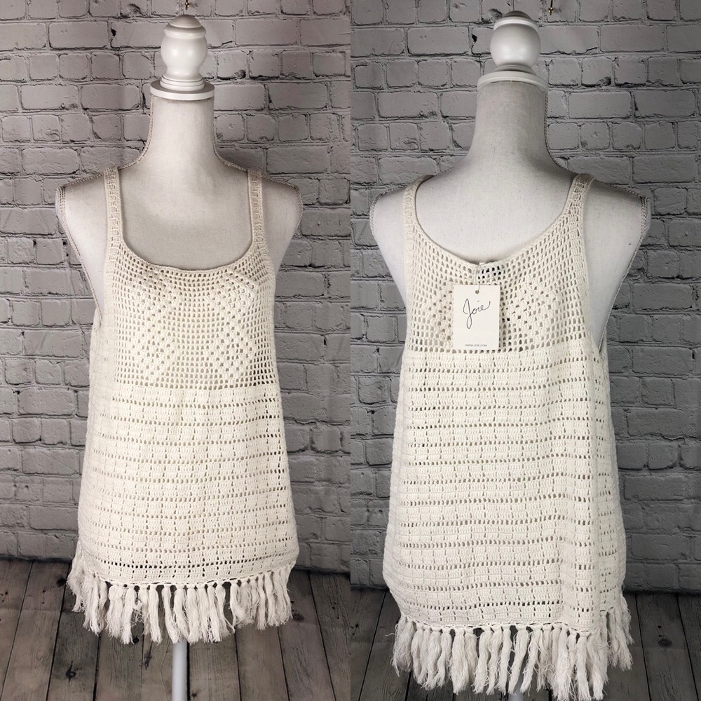 NWT JOIE Sleeveless Crochet Top with fridge